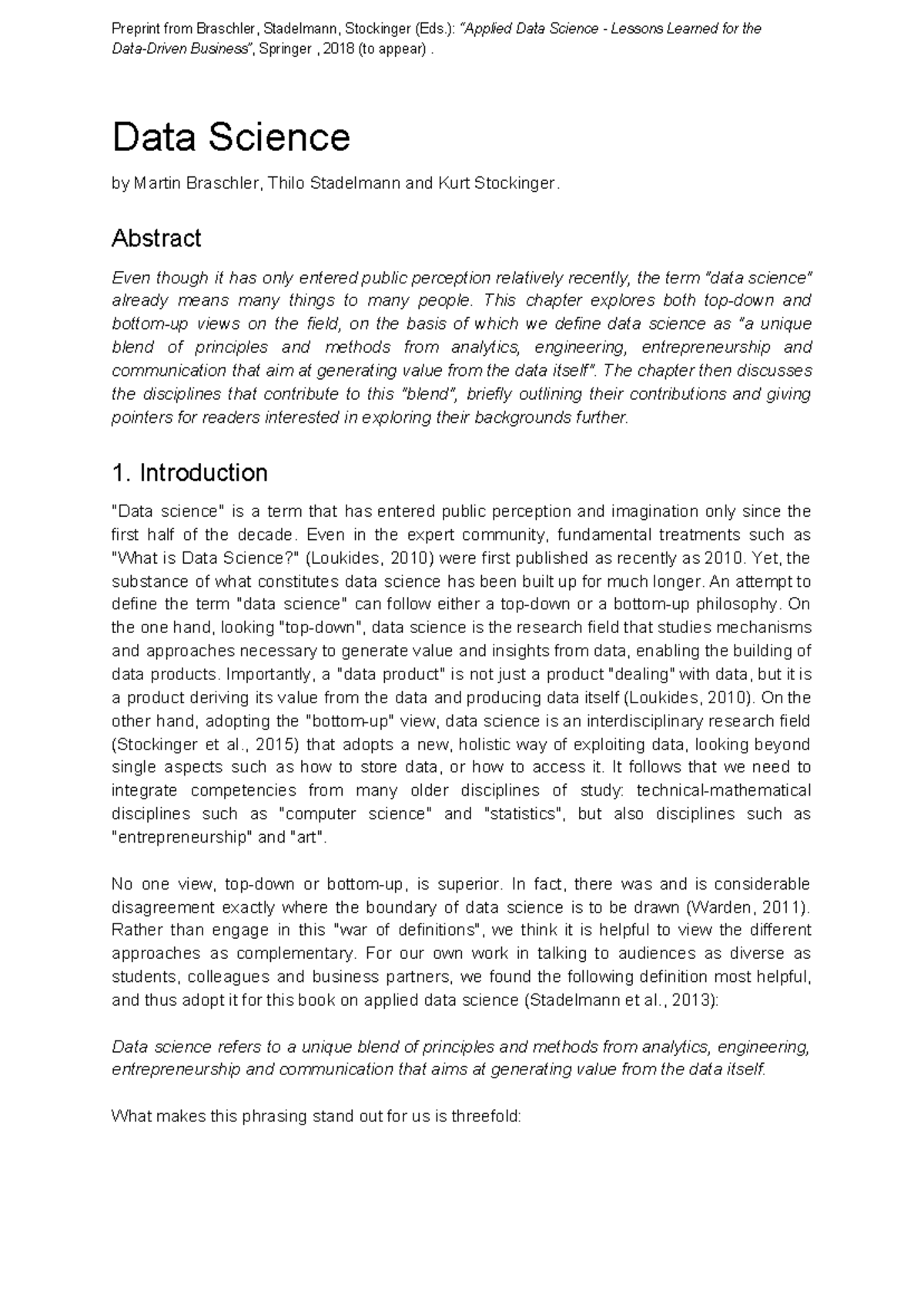 A2 - Data Science Fundamentals and Applications Overview - Studocu