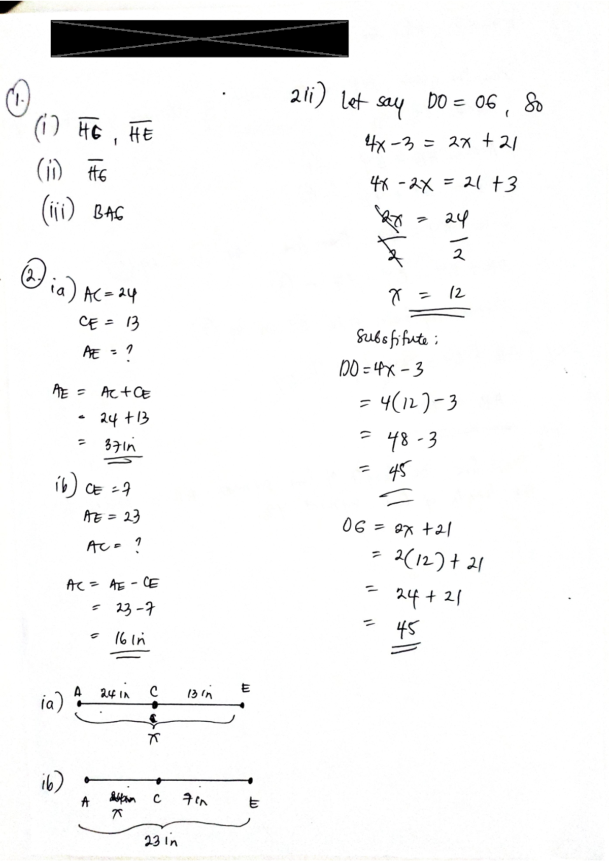 Plane Geometry - WS 1 - Bachelor in Mathematics and Science Elementary ...
