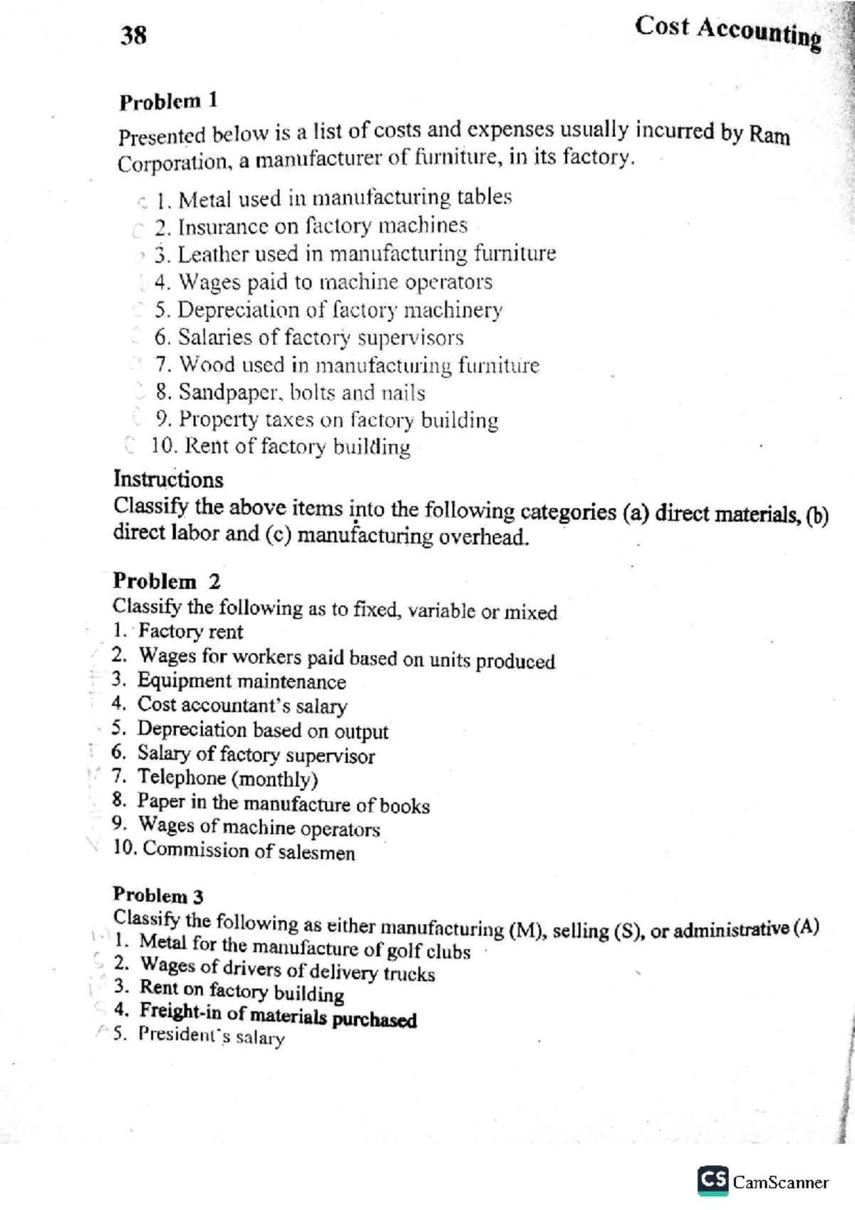 DE LEON COST ACCOUNTING 2019 - Chapter 1 Cost Accounting Essentials ...