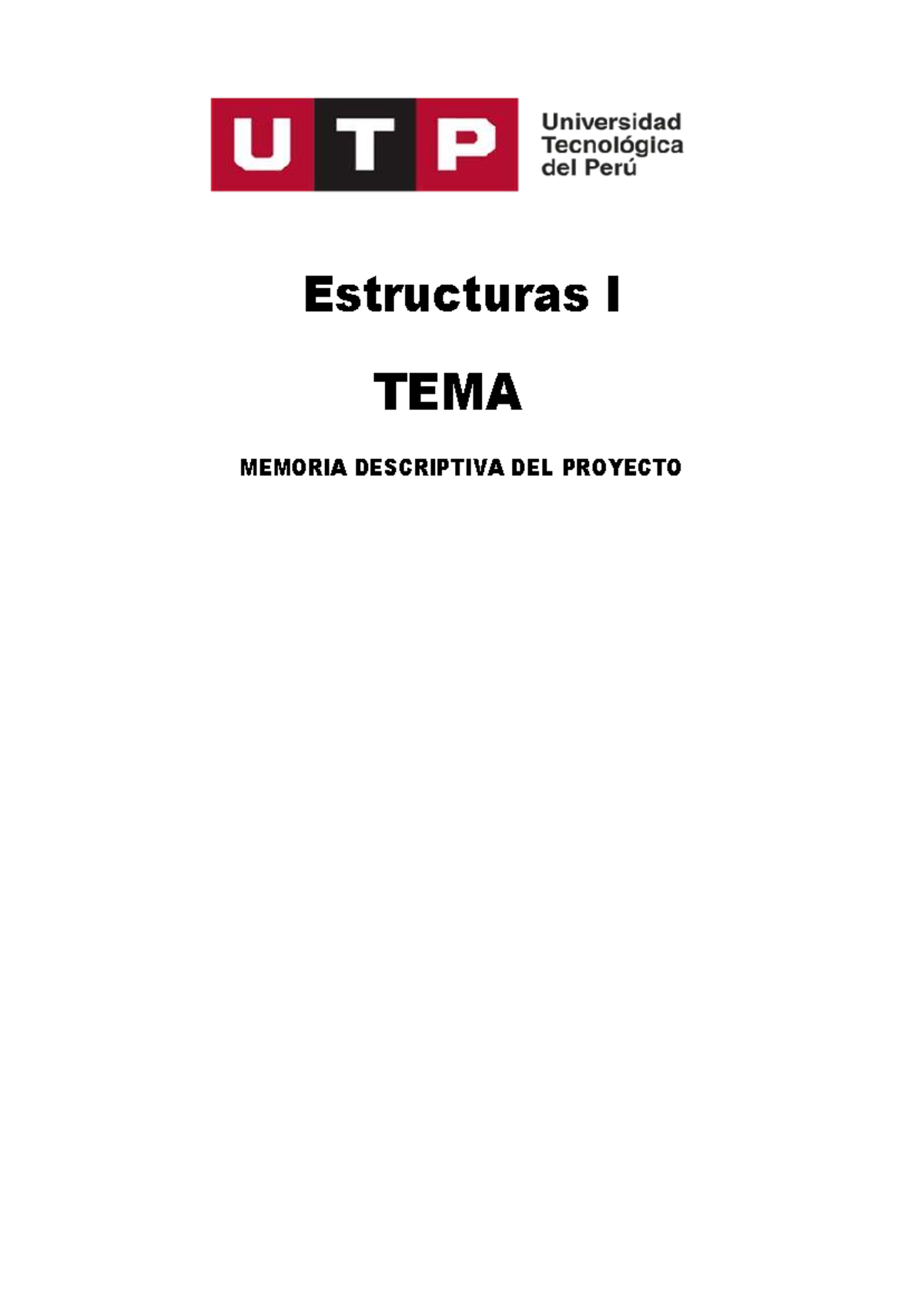 Estructuras I - Memoria Descriptiva del Proyecto de Vivienda ...