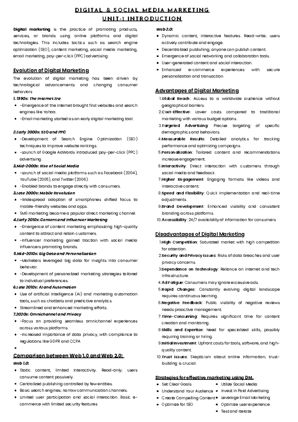 ROE081 Digital and Social Media Marketing Syllabus Overview - Studocu