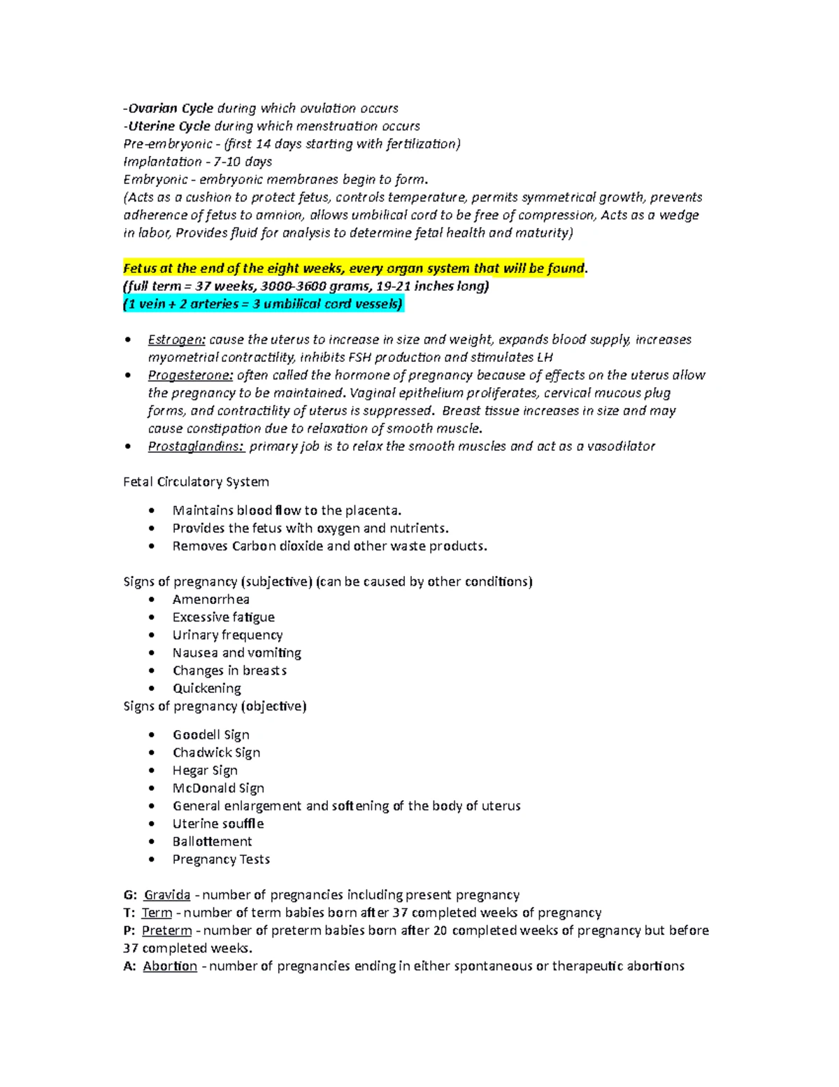 Maternity Exam 1 Study Guide: Key Concepts for Spring 25 - Studocu