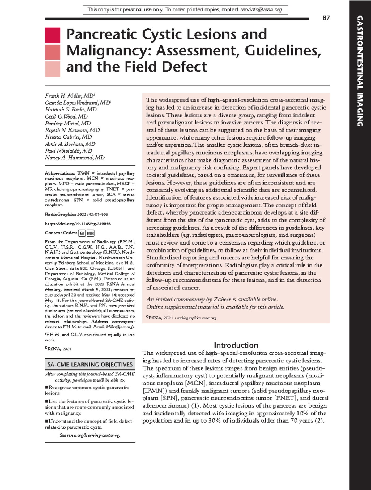Differentiating Imaging Features of PDAC and Its Mimics (RAD 2023 ...