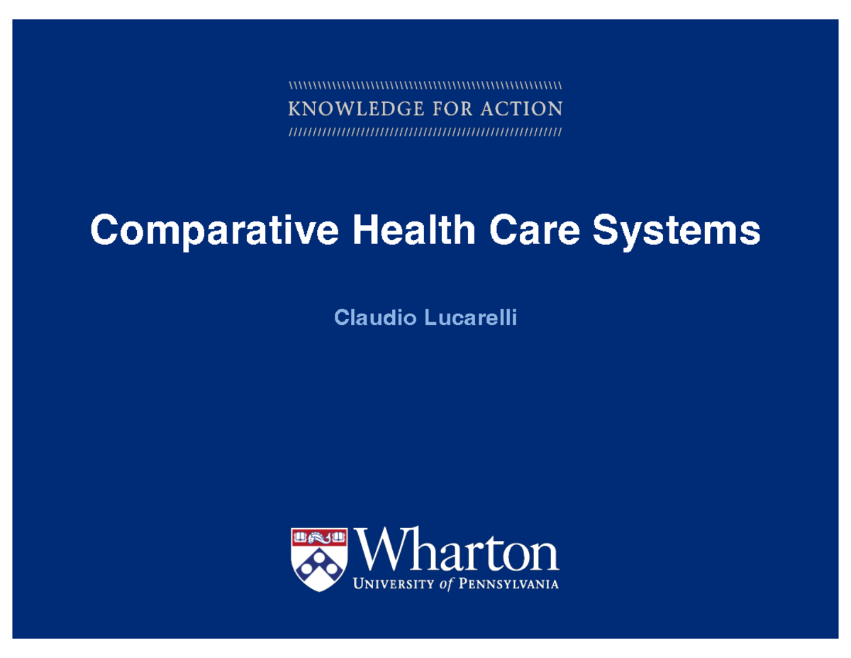 Comparative Health Care Systems HCMG2040: A Global Perspective - Studocu