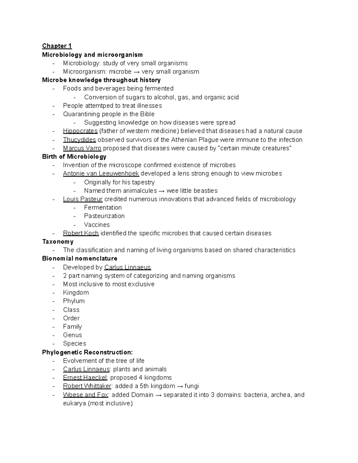 Microbiology Exam 1 - Comprehensive Study Guide Overview - Studocu