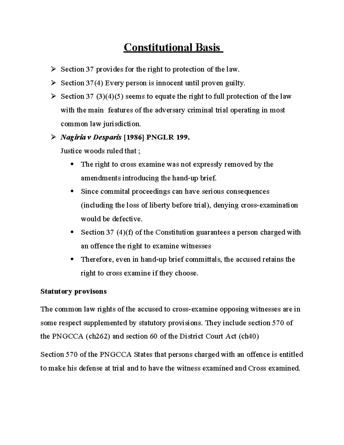 Constitutional Basis of Law of Evidence: Section 37 Rights Explained ...