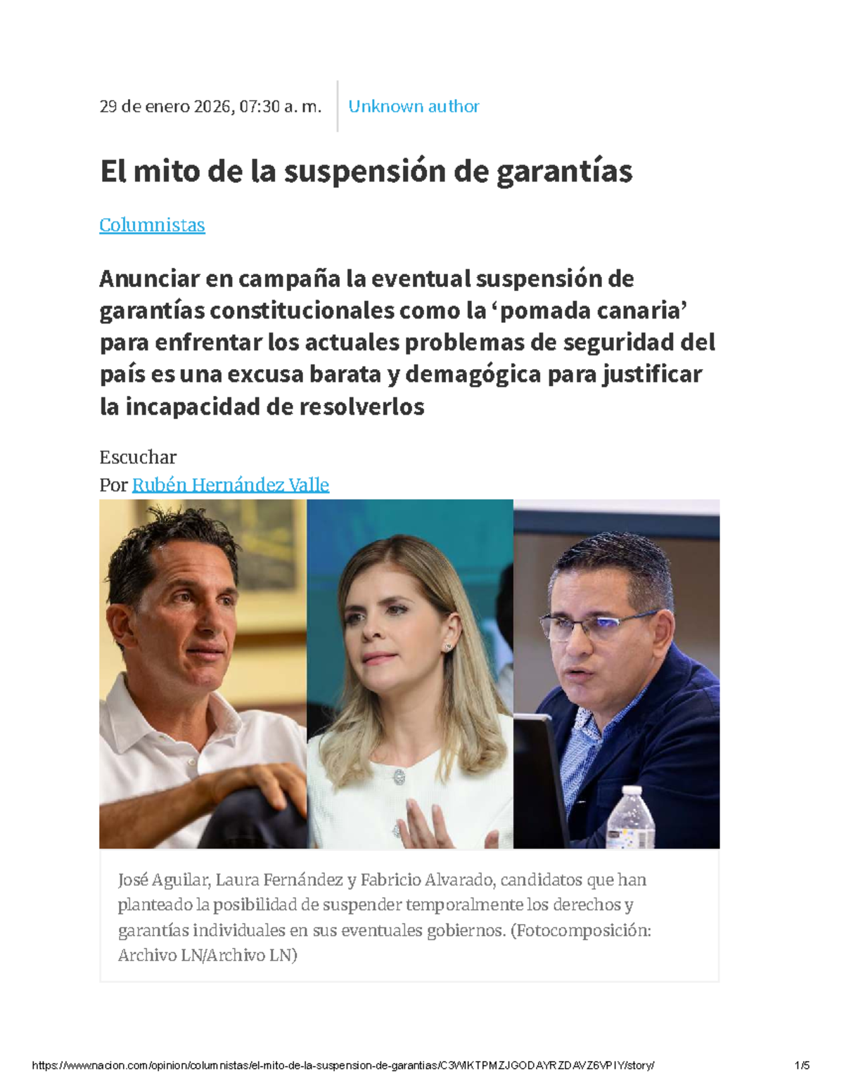 El mito de la suspensión de garantías en elecciones 2026 - Studocu