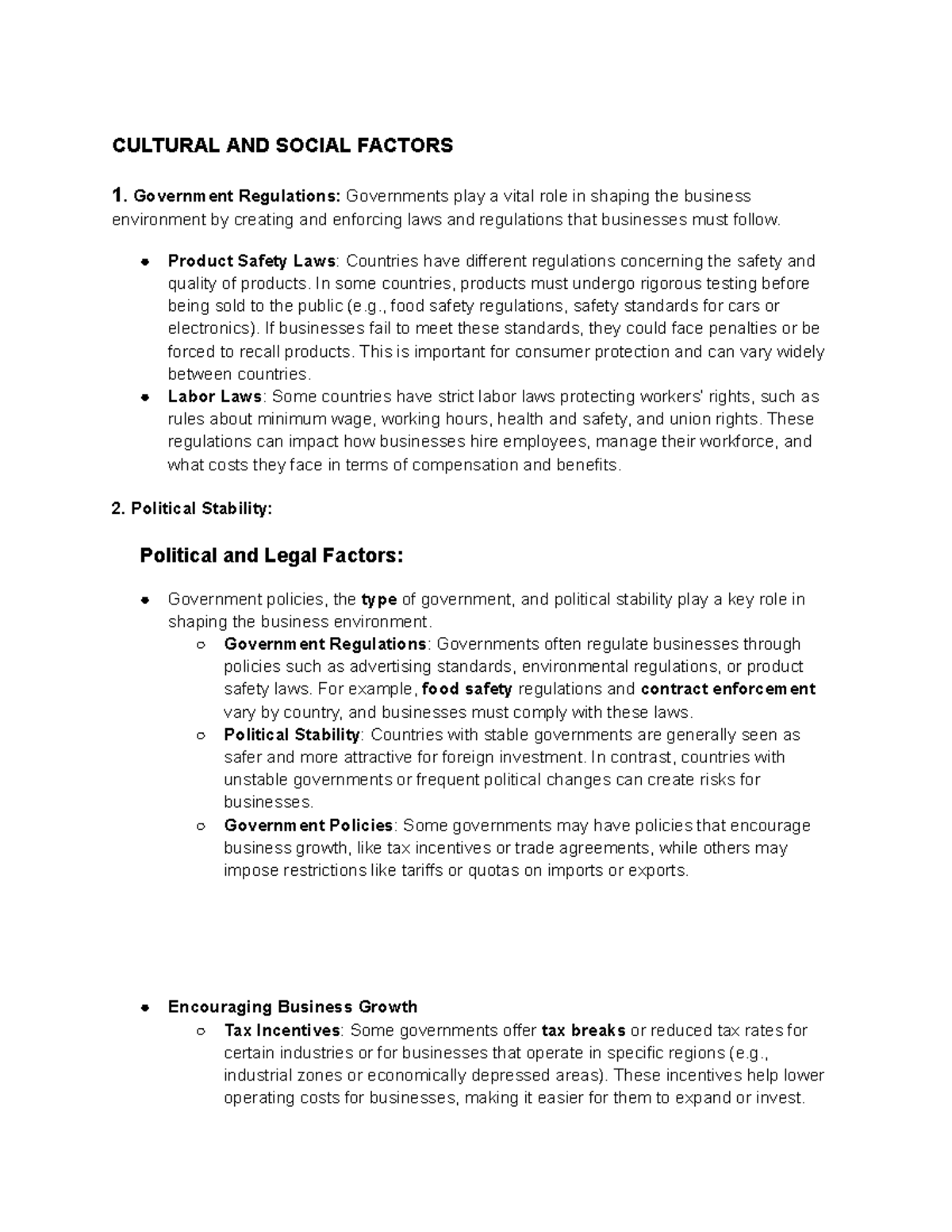 CULTURE AND SOCIAL FACTORS IN INTERNATIONAL BUSINESS (CULT 101) - Studocu