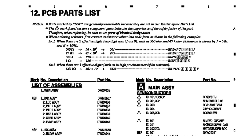 PCB Parts List Notes for XDJRX 2 Tarjetas - Studocu