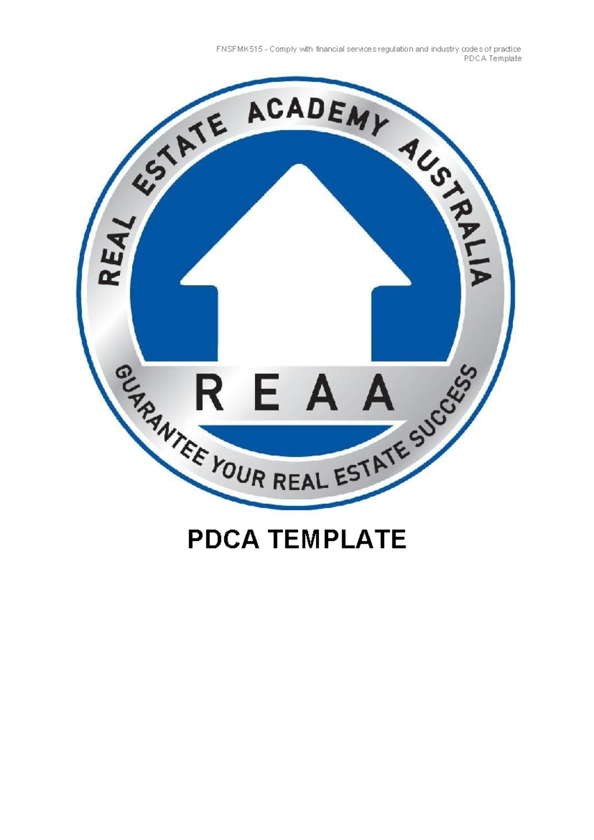 Fnsfmk 515 - PDCA Template: Planning, Implementation & Review Guide ...