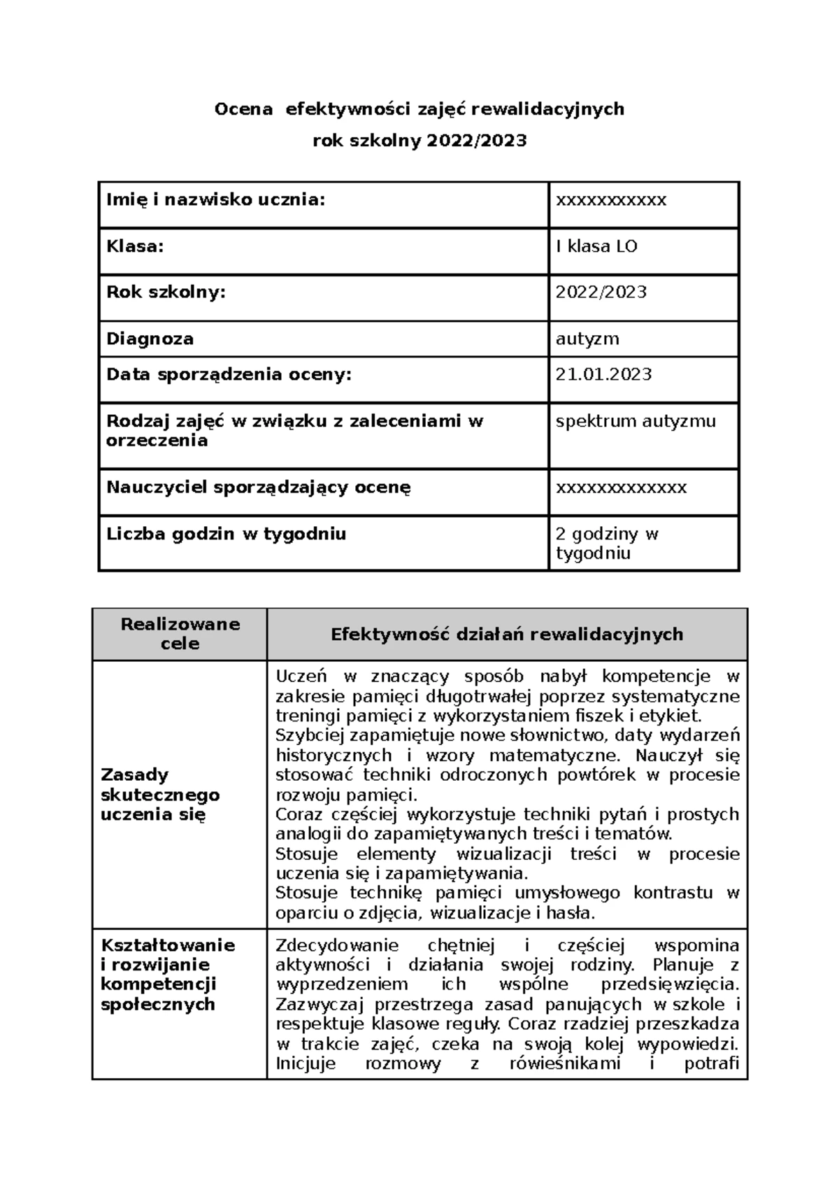 Terapia Wymuszona Koniecznościa Plan Lekcji www.studocu.com