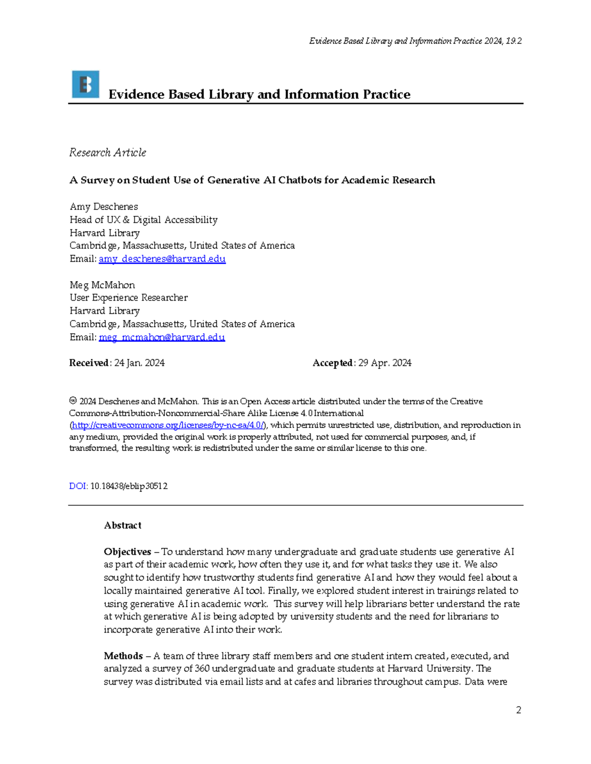 A Survey of Generative AI Chatbot Use by Students for Academic Research ...