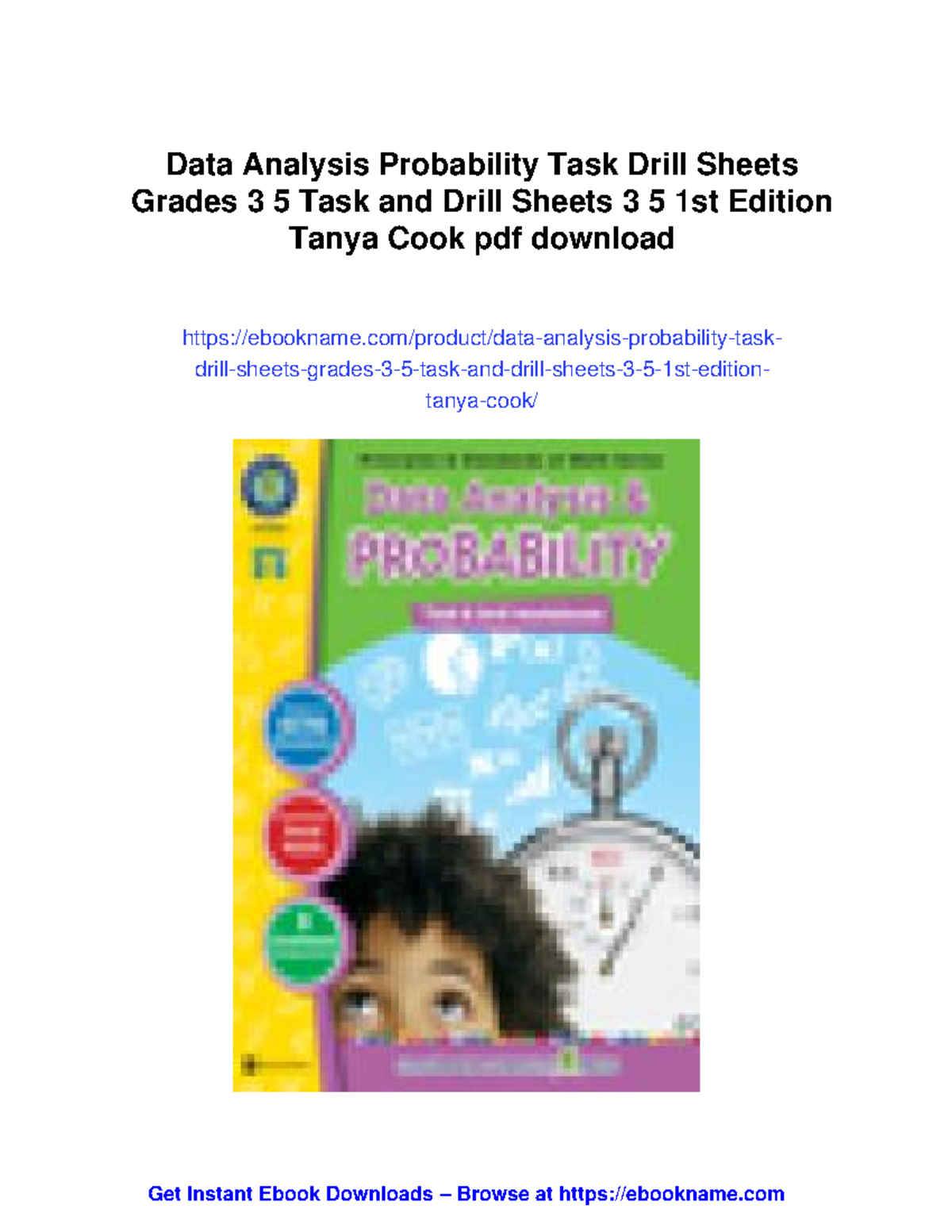 Data Analysis & Probability Task Drill Sheets CC3310 for Grades 3-5 ...