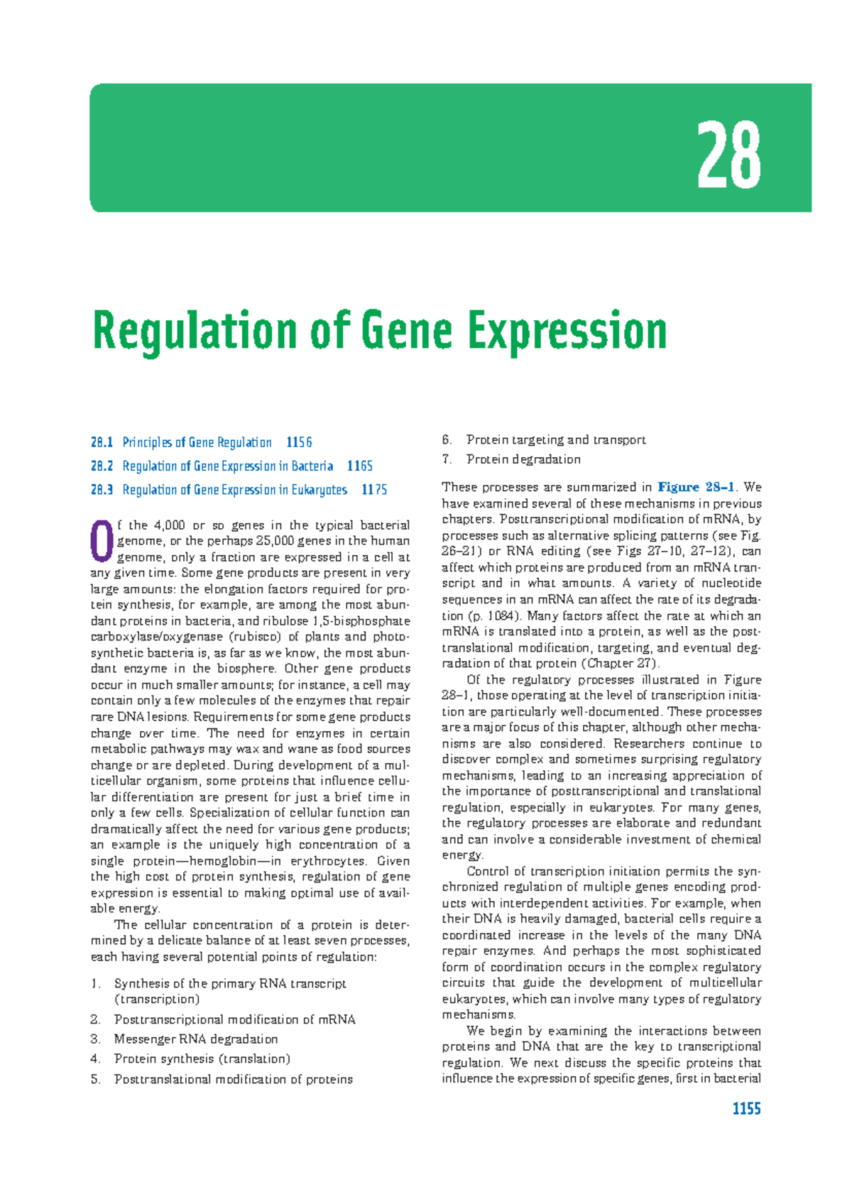 Regulation of Gene Expression: Principles & Mechanisms (Bio 101) - Studocu