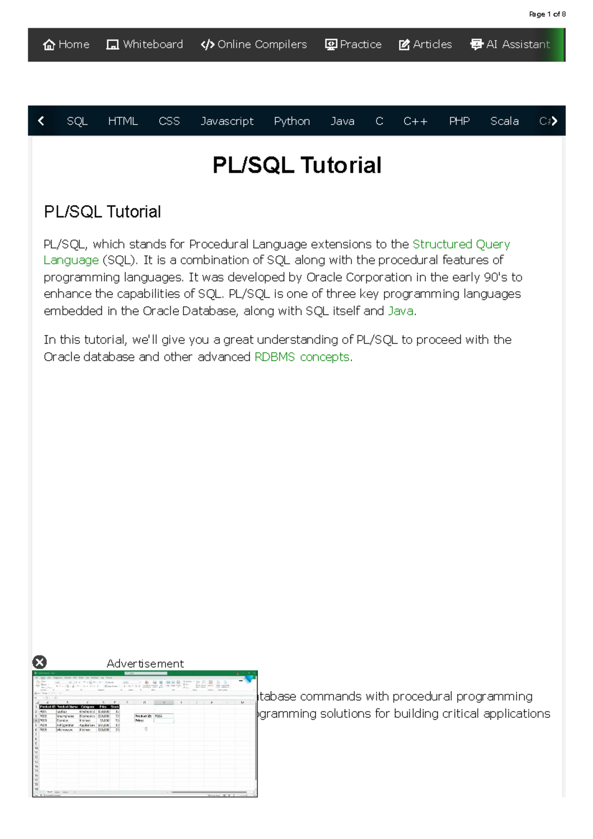 PL SQL Tutorial (Part 1) - Essential Skills for Job Readiness - Studocu