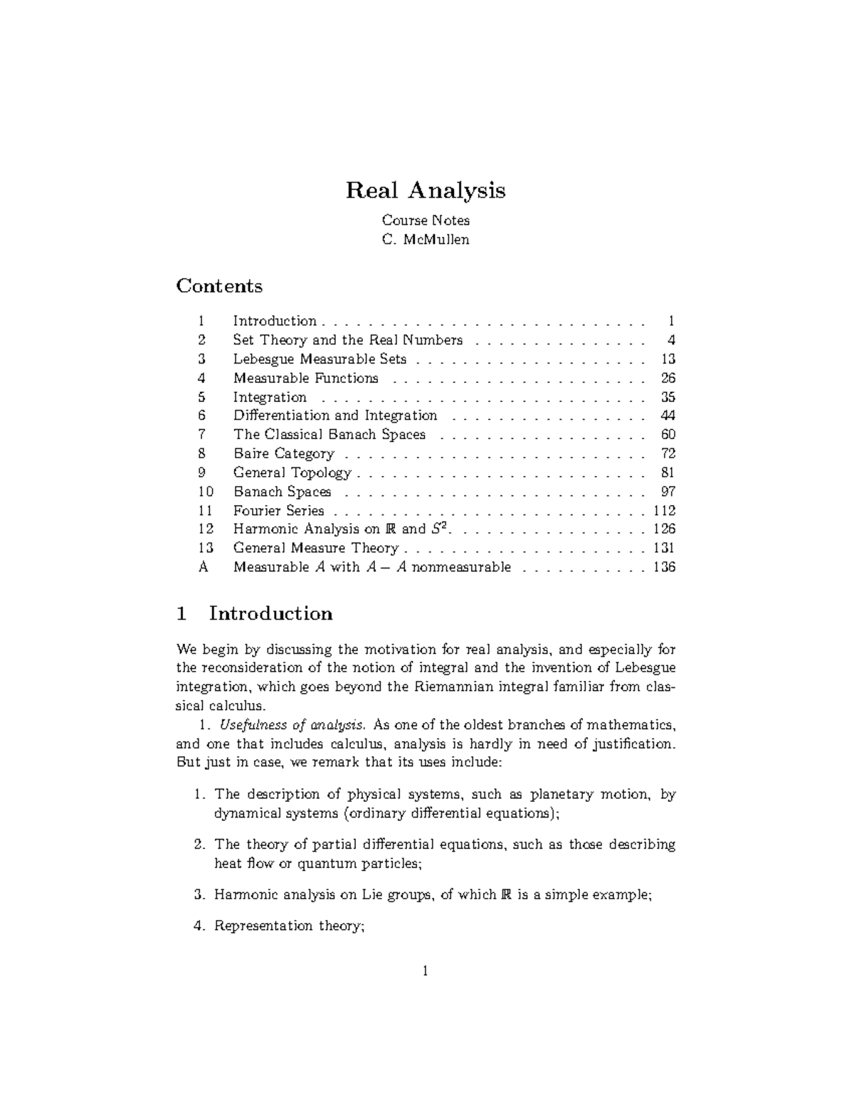Real Analysis I Course Notes: Foundations and Key Concepts - Studocu