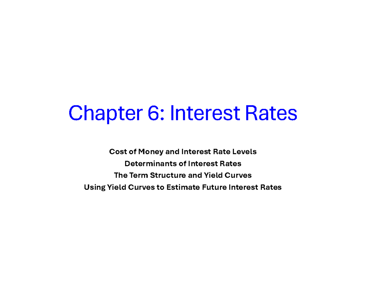 Practice Problems on Interest Rates & Yield Curves (Finance 101) - Studocu