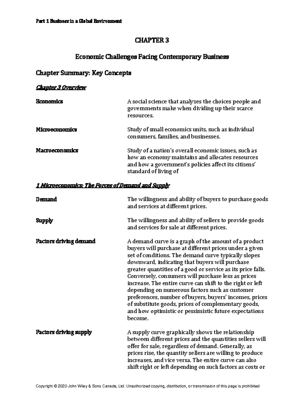 BUS 1038 - Chapter 3: Economic Challenges in Global Business - Studocu