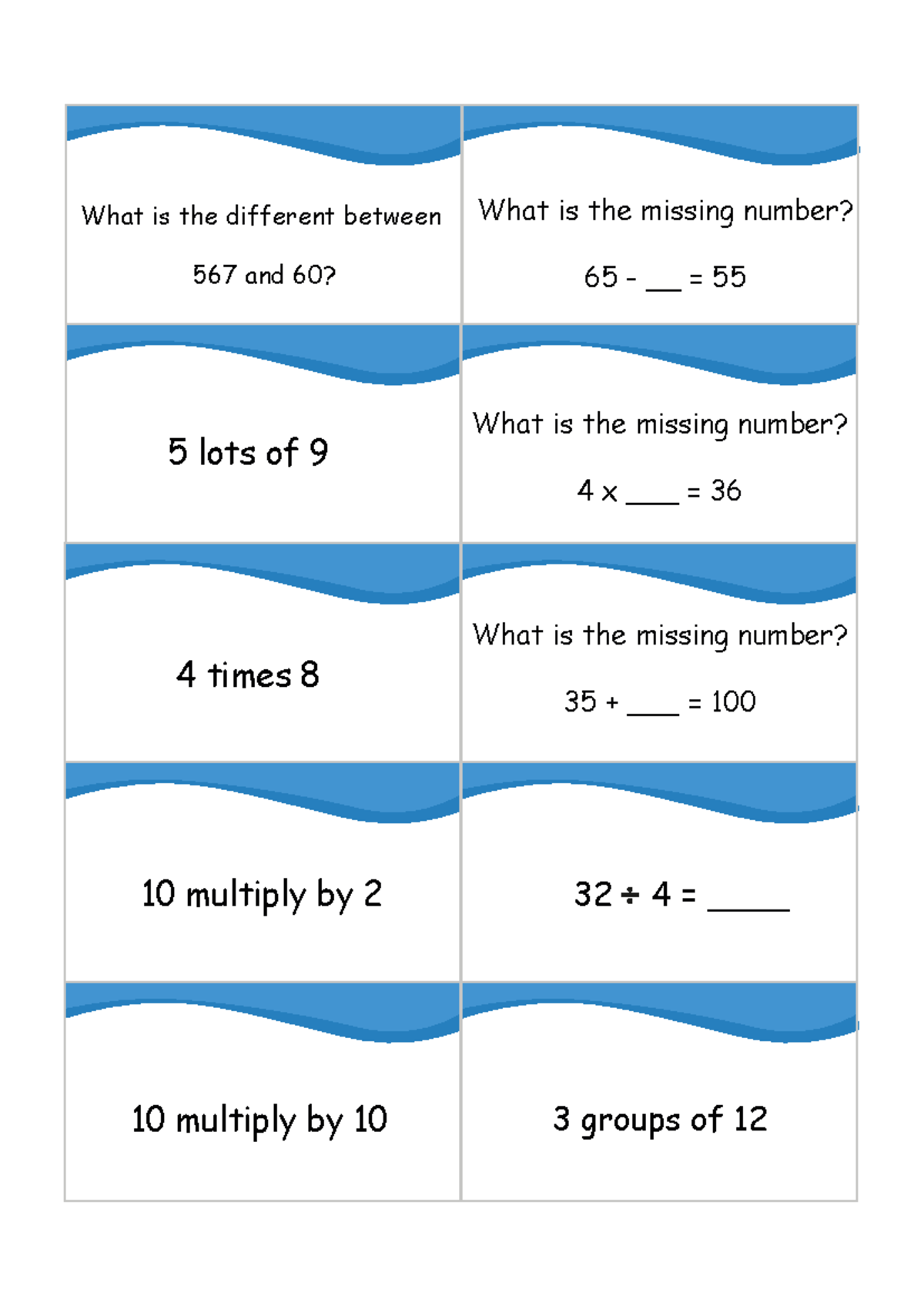 Math Revision Questions: Finding Missing Numbers & Fractions - Studocu