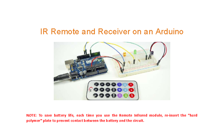 IR Remote Control with Arduino: A Comprehensive Guide (13c) - Studocu