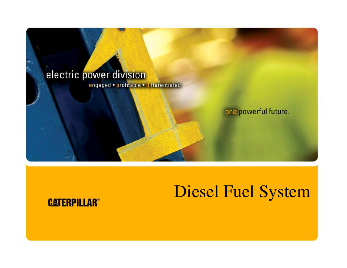 Diesel Engine Fuel System Manual: Caterpillar Guidelines & Components ...