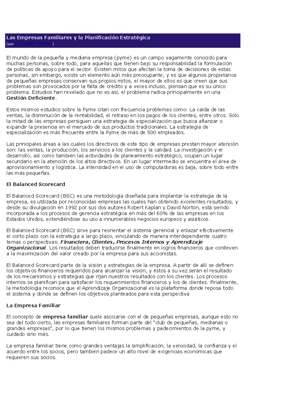 Empresas Familiares y Estrategia: Claves para el Éxito en PYMEs - Studocu