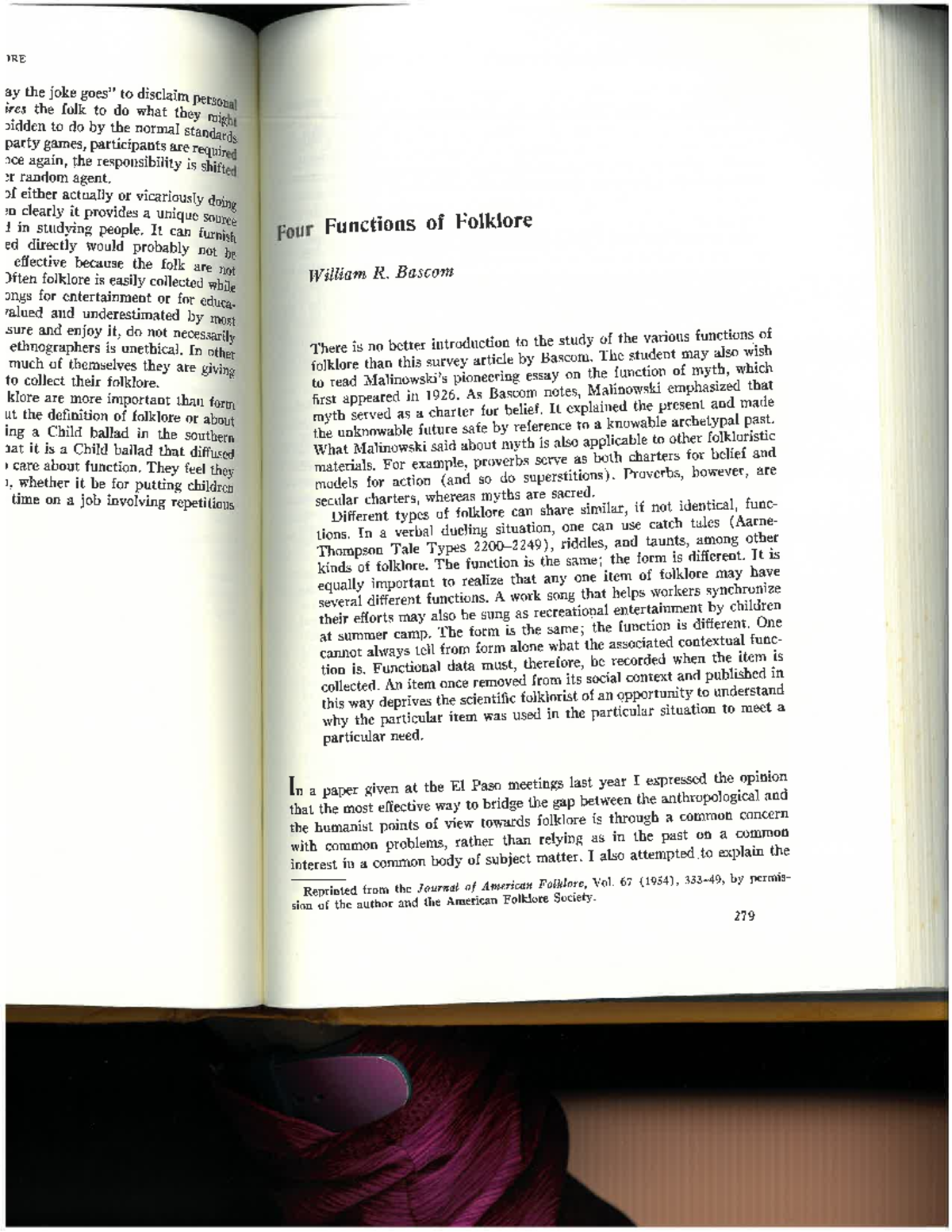 Four Functions of Folklore: Insights from William R. Bascom's Analysis ...