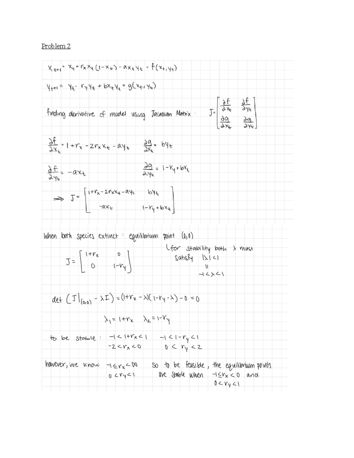 Assignment Two Q2: Derivative Model & Jacobian Matrix Analysis MATH ...