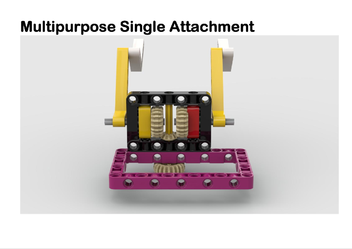Multipurpose Single Attachment Overview and Details - Studocu