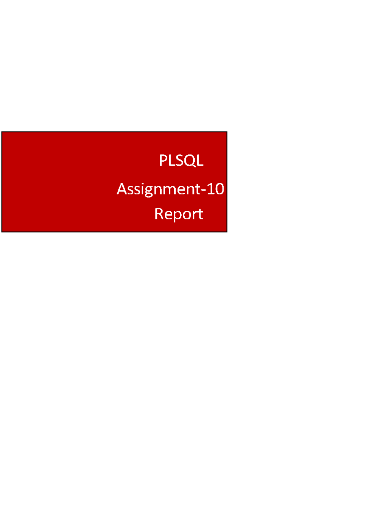 SQL - PL SQL Practice Assignment DAY 10 - Artificial Intelligence and ...