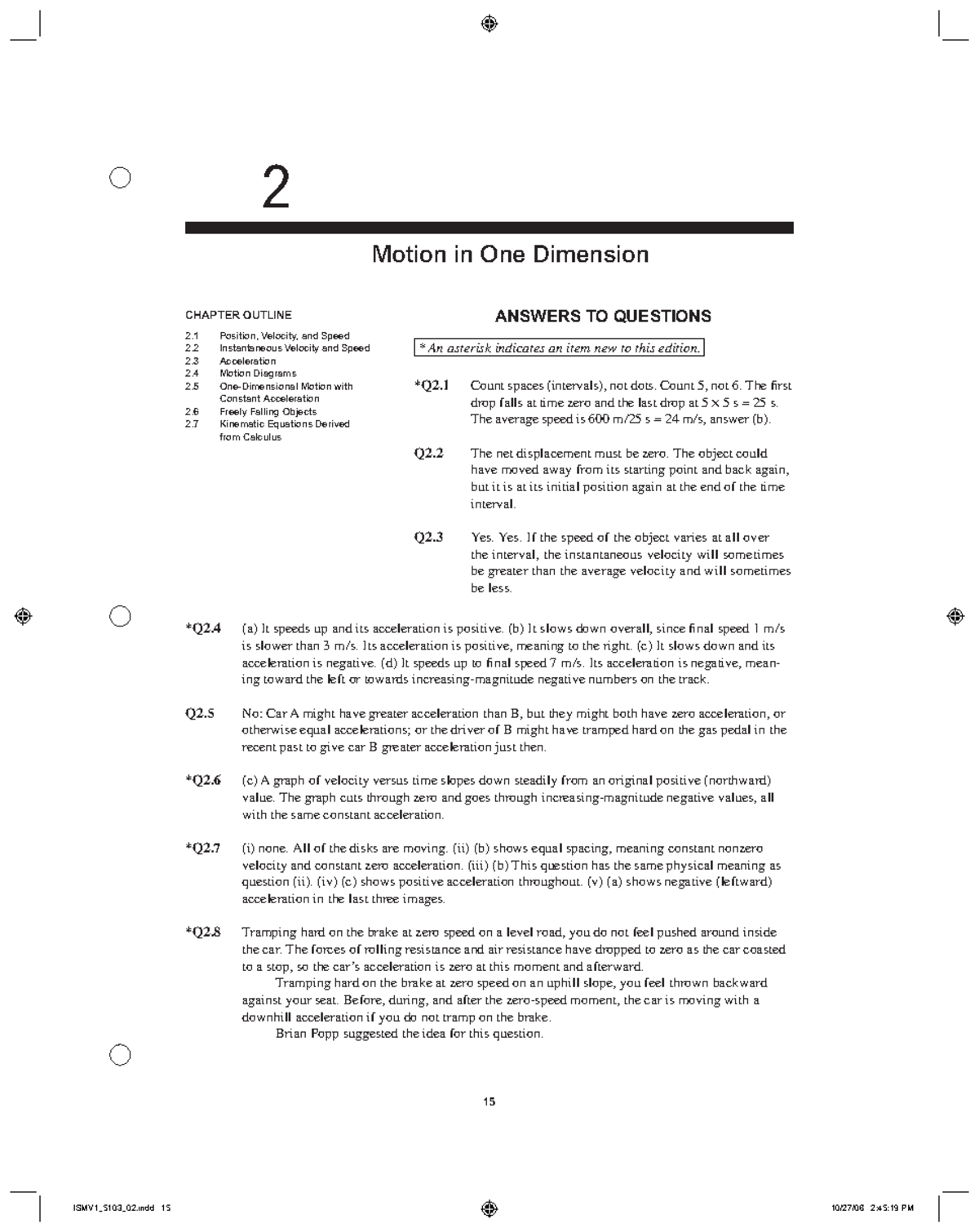 SM Chapter 2 - Solutions to Questions in Serway 7th Ed. - Studocu