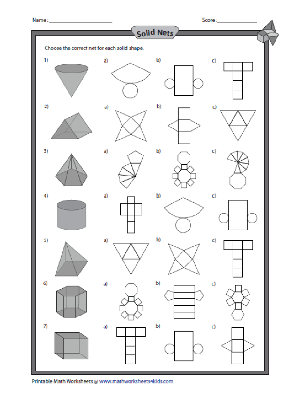 Desarrollo plano de cuerpos geométricos - Habilidades Matematicas ...
