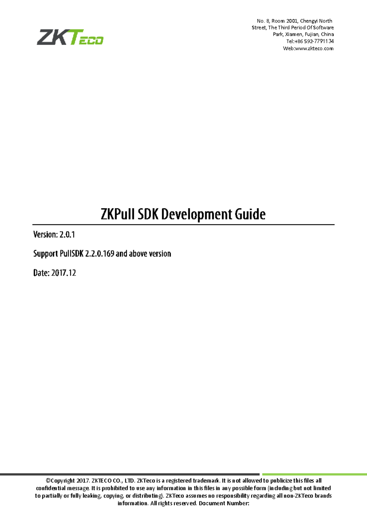 ZKTeco SDK Development Guide: Third Period Software Overview - Studocu