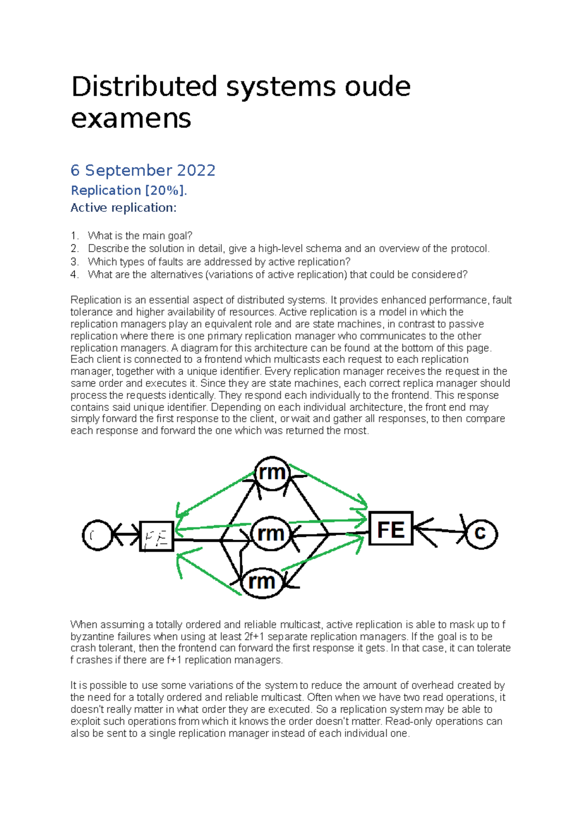 Distributed Systems Exam Questions and Answers (2022-2023) - Studocu