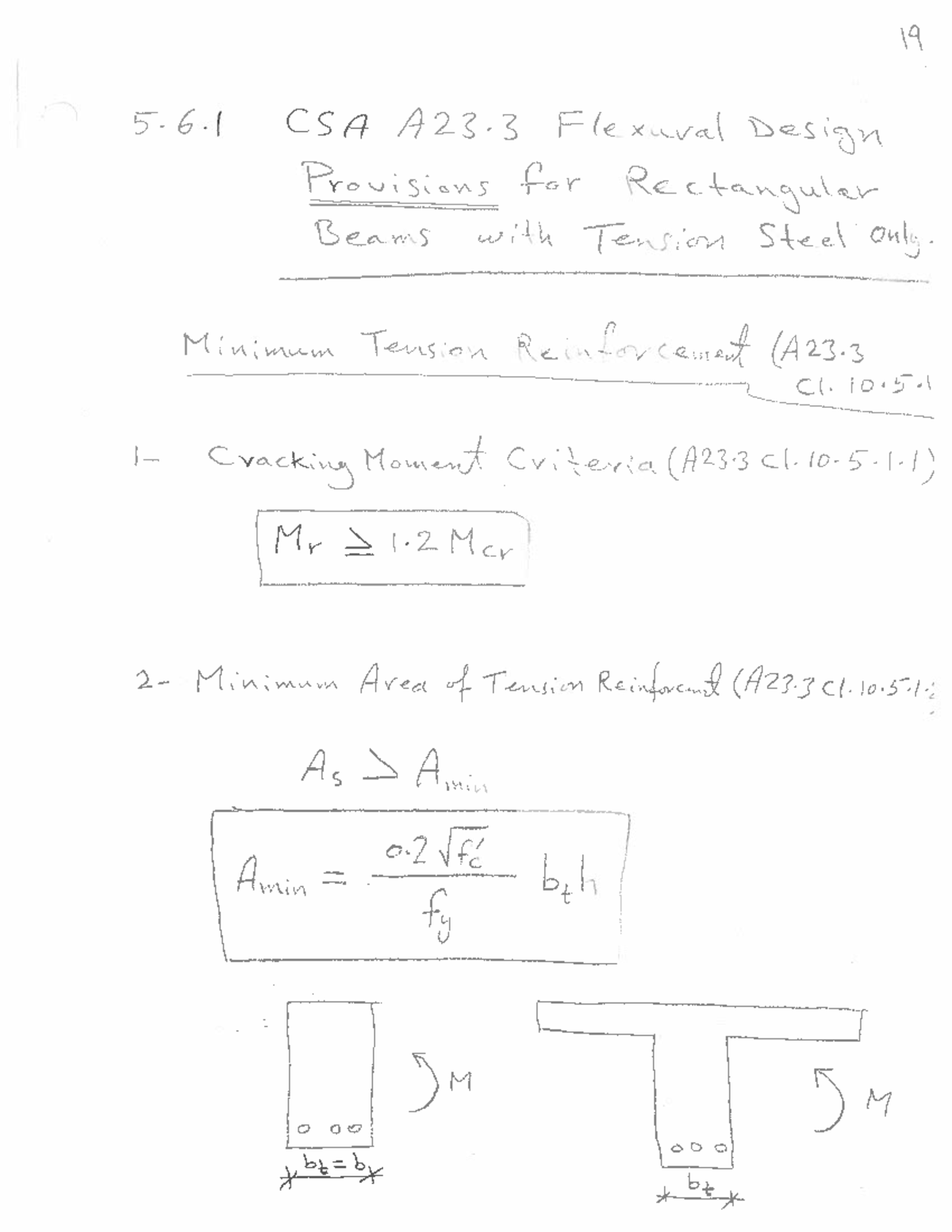 19 5.6.1 CSA A23.3 Flexural Design Provisions for Beams - Studocu