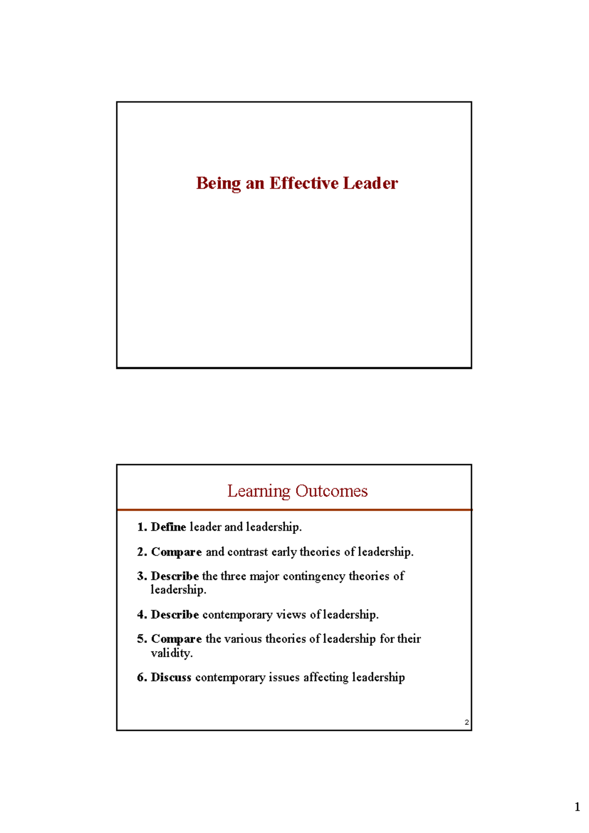 MGMT-17: Effective Leadership Theories and Practices Overview - Studocu