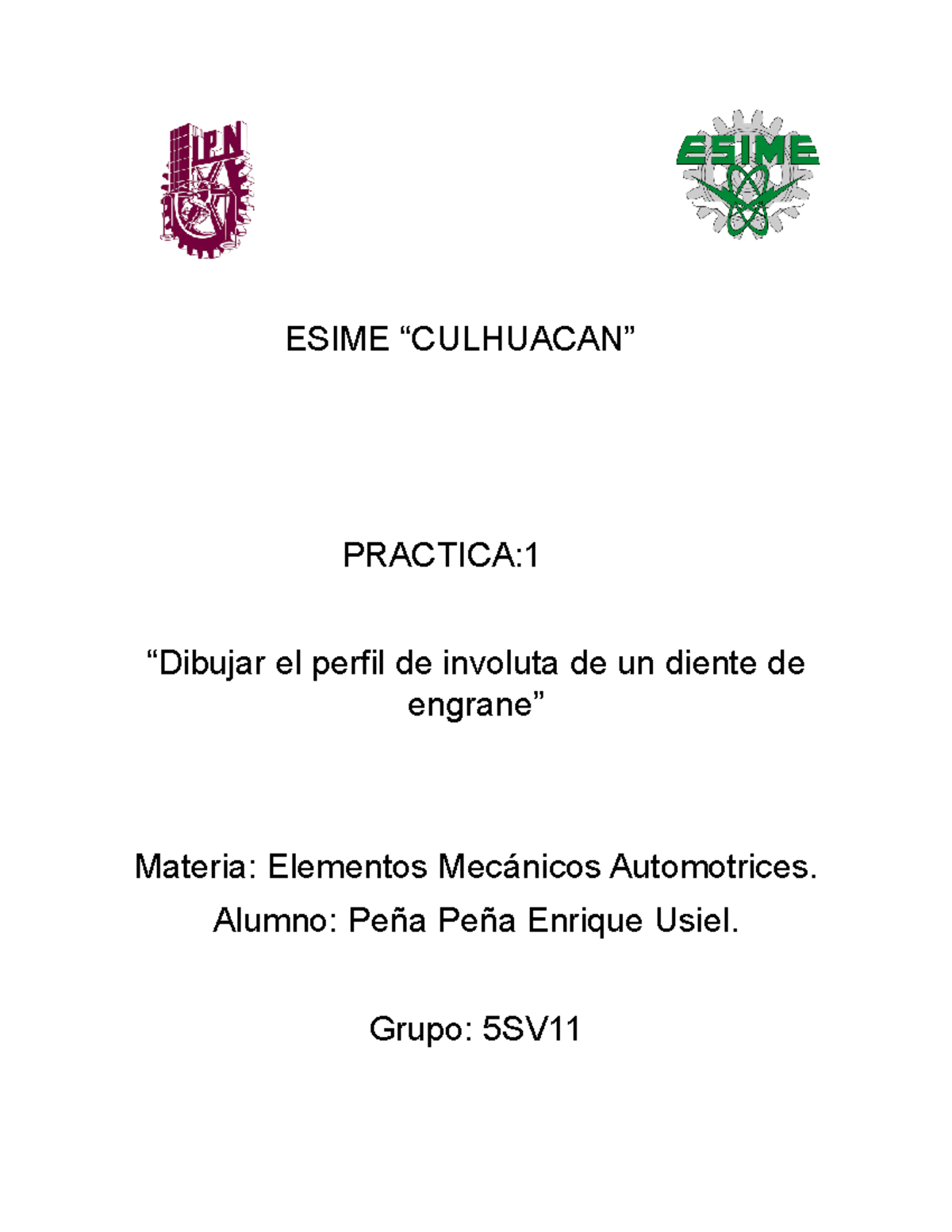 Práctica de Involuta en Engranes - Elementos Mecánicos Automotrices ...