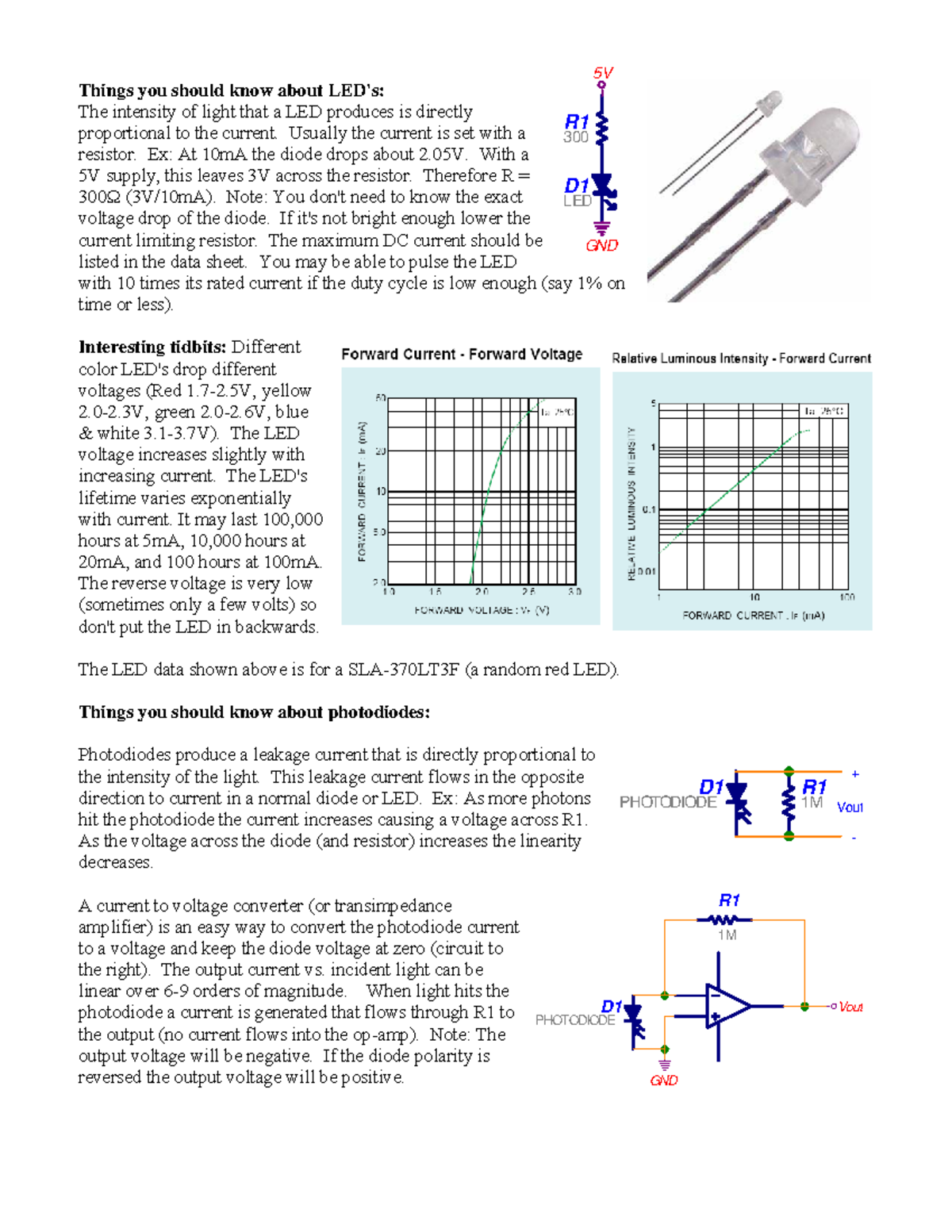 LED Basics: Understanding Light Intensity & Current Relationships - Studocu