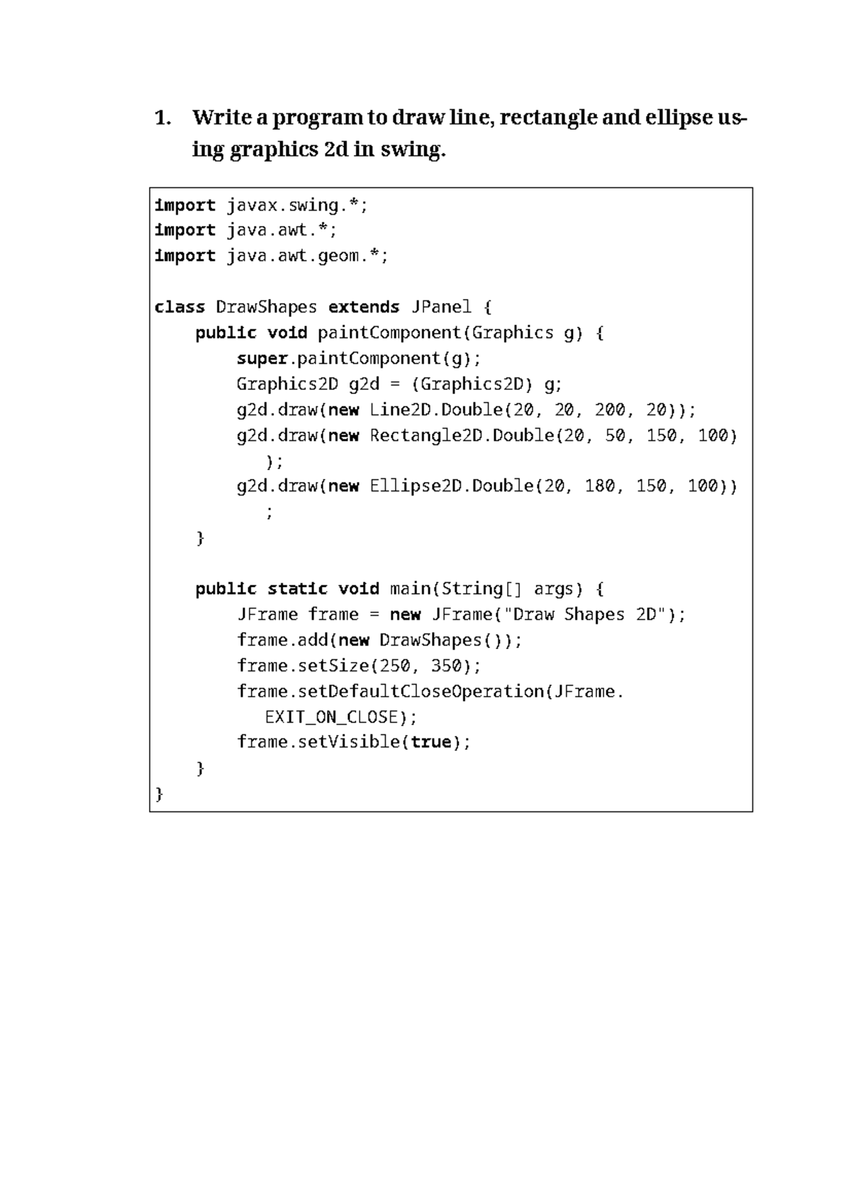 Java Graphics and GUI Programming (CS101): Shape Drawing and Layouts ...