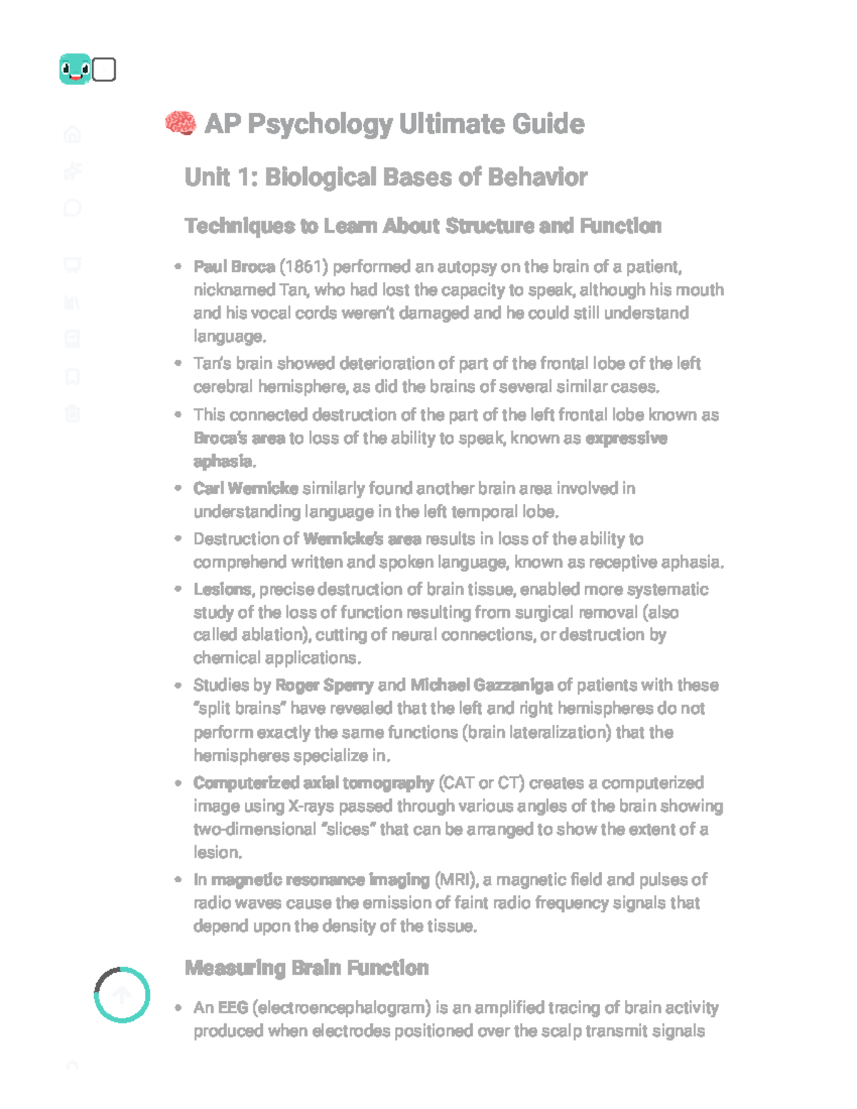 AP Psychology Ultimate Guide: Unit 1 Biological Bases of Behavior - Studocu