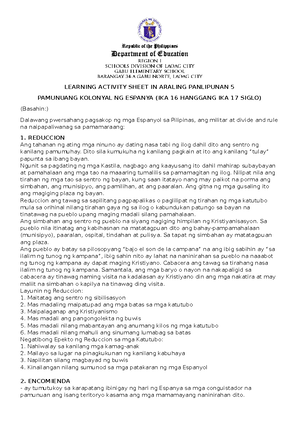 Araling Panlipunan 6-math6-Q4-W2 - ARALING PANLIPUNAN 6 Summative Test ...