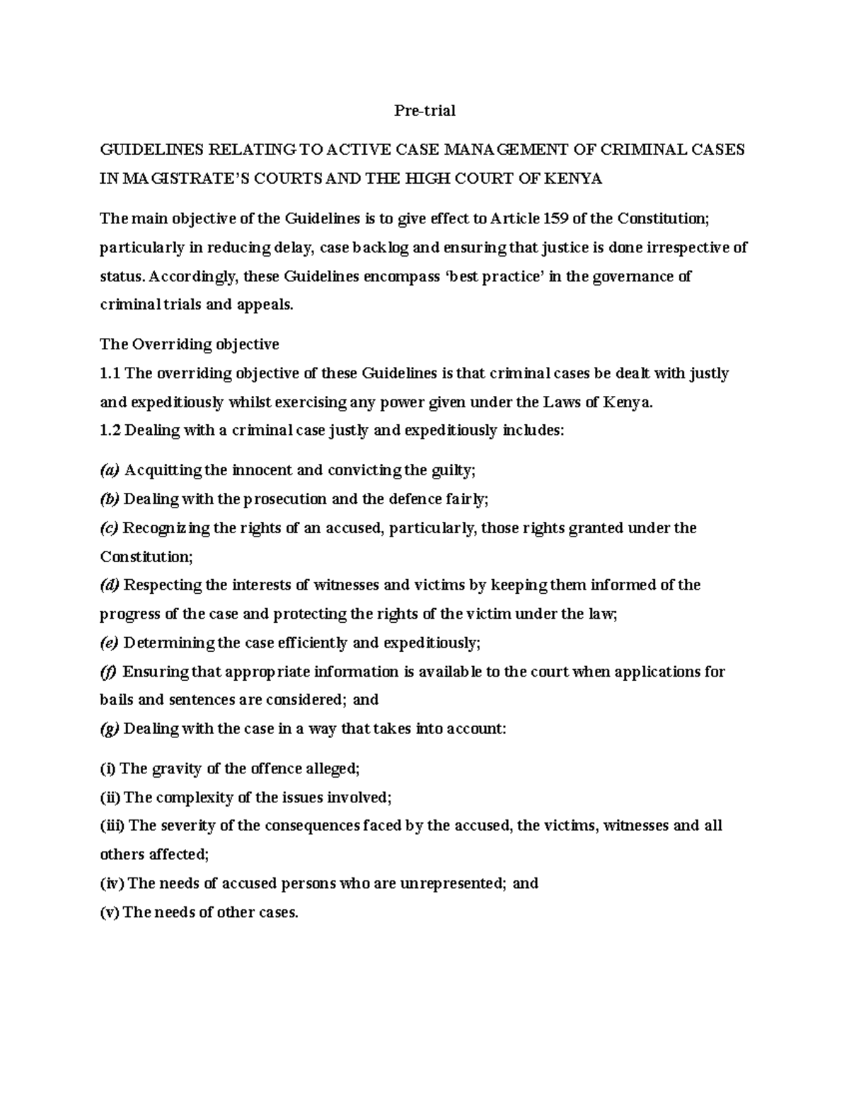 Active Case Management Guidelines for Criminal Cases in Kenya: A ...
