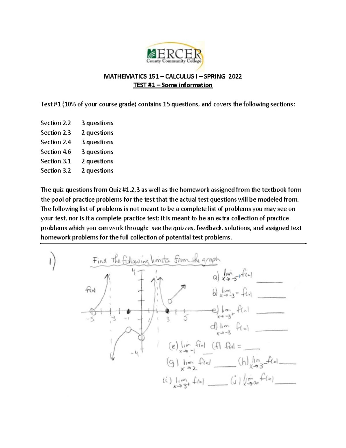 MAT 146 Test #2 Review: Key Practice Problems for Success - Studocu