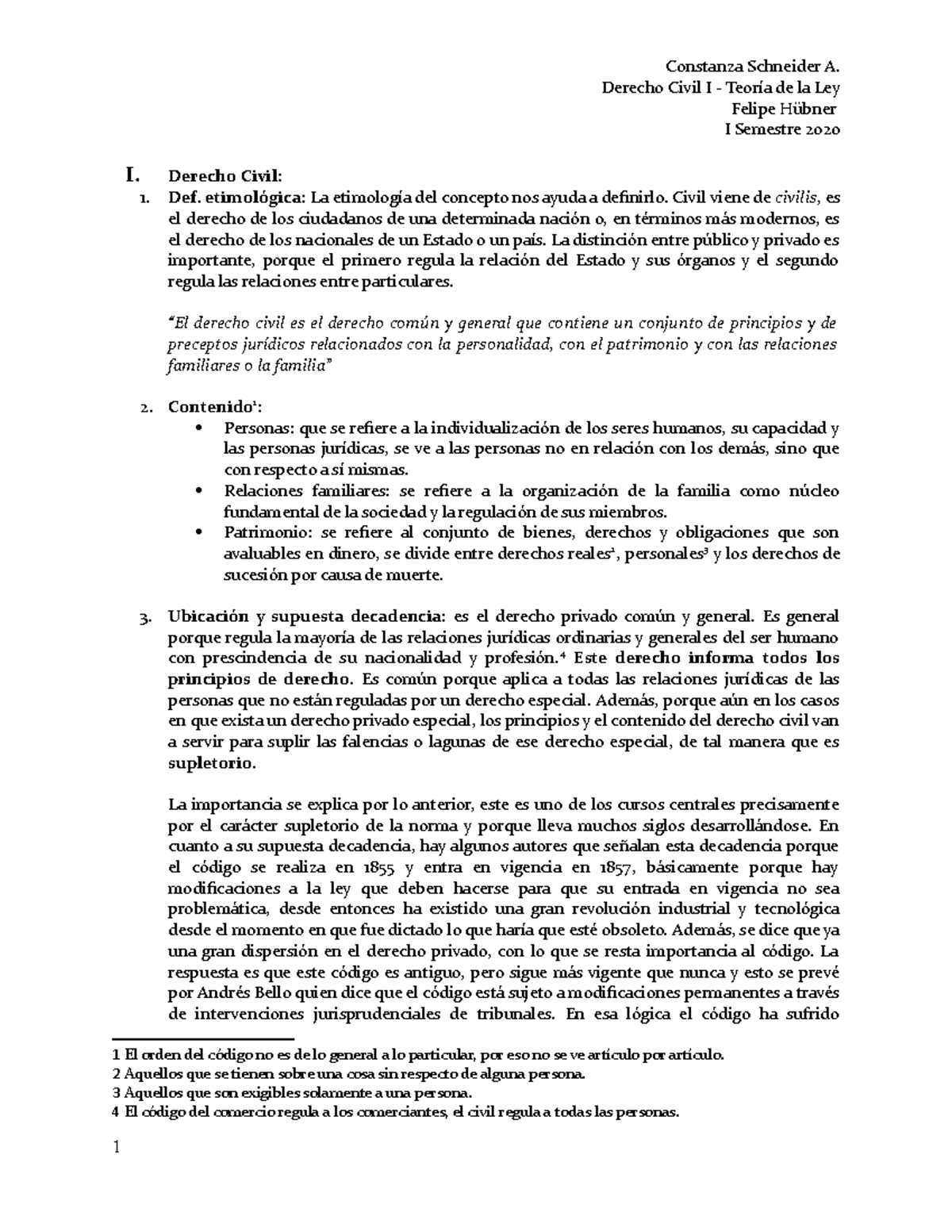 Resumen de la Teoría de la Ley - Derecho Civil I (I Sem 2020) - Studocu