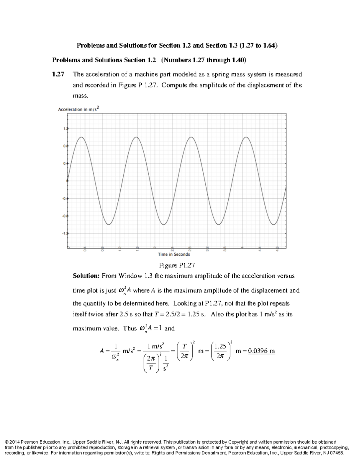 Vibration Analysis: Solutions for Sections 1.2-1.3 in ME 101 - Studocu