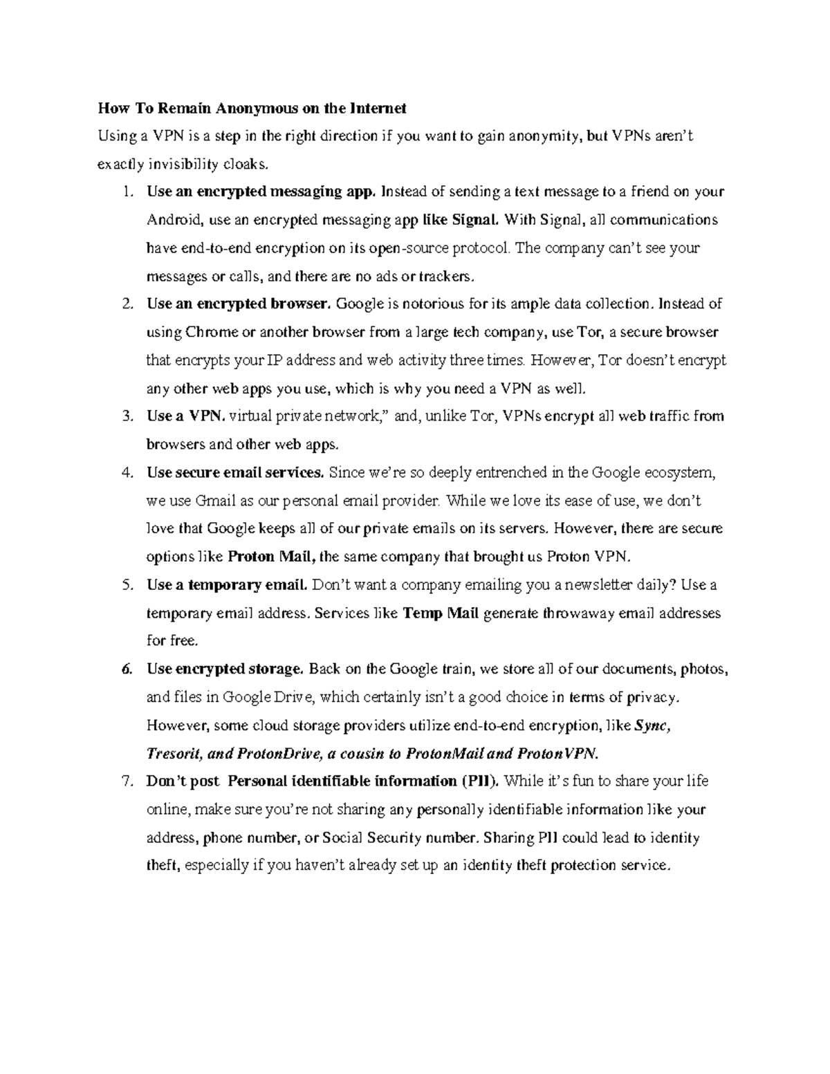 Methods OF Internet Anonymity - How To Remain Anonymous on the Internet ...