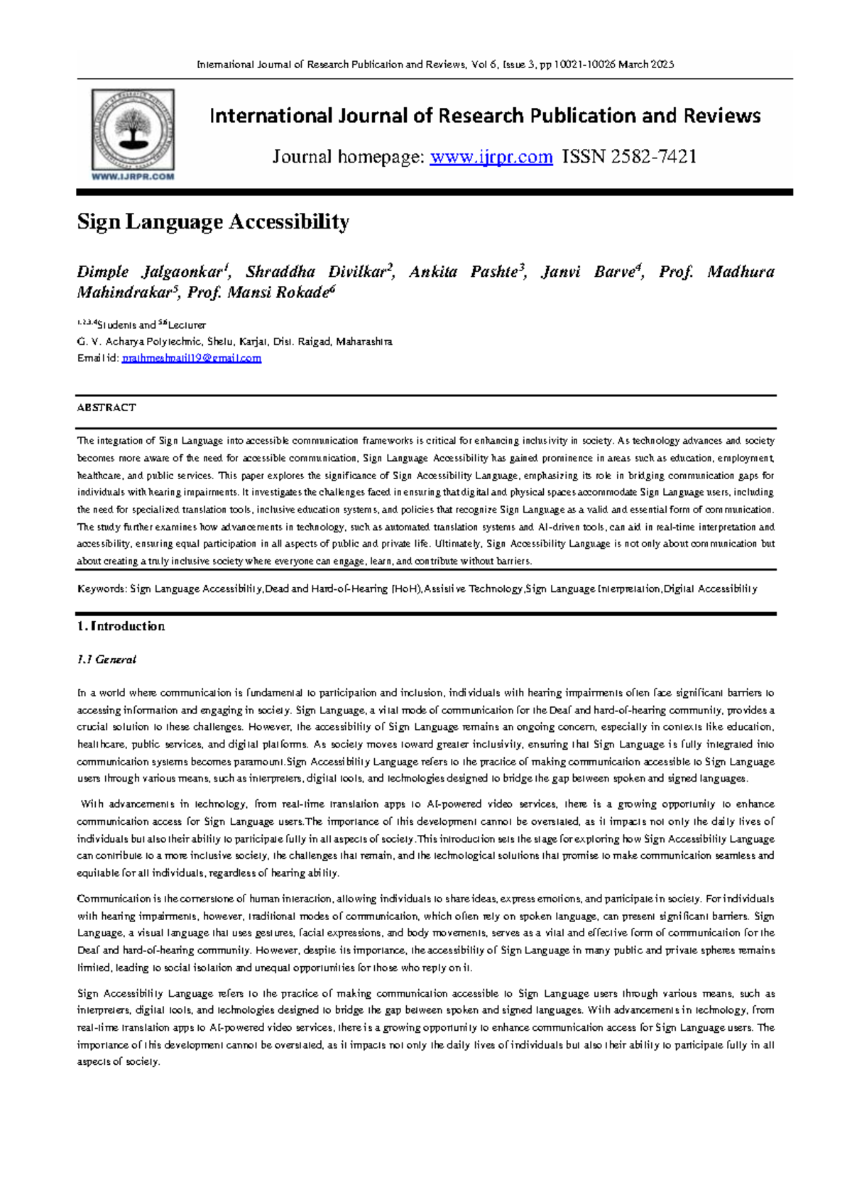 Sign language accessibility: Enhancing inclusivity through technology ...