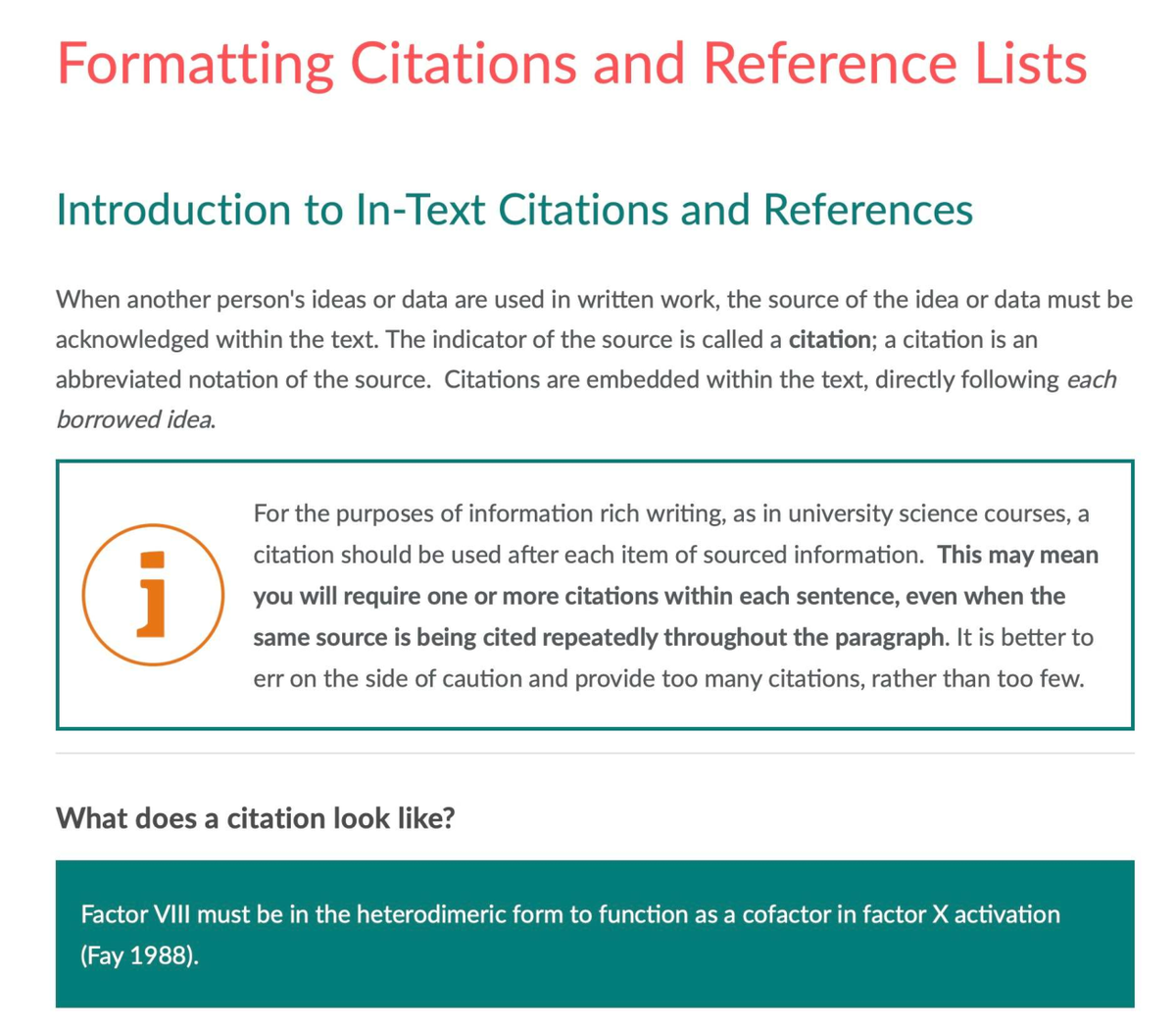 CIT 101: Formatting Citations and Reference Lists Guide - Studocu