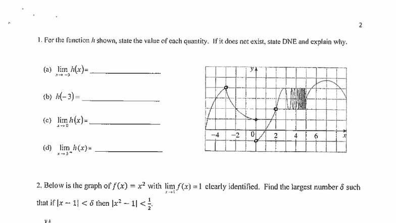 Math 111 F15 Final Exam - Limits, Continuity, and Functions Analysis ...