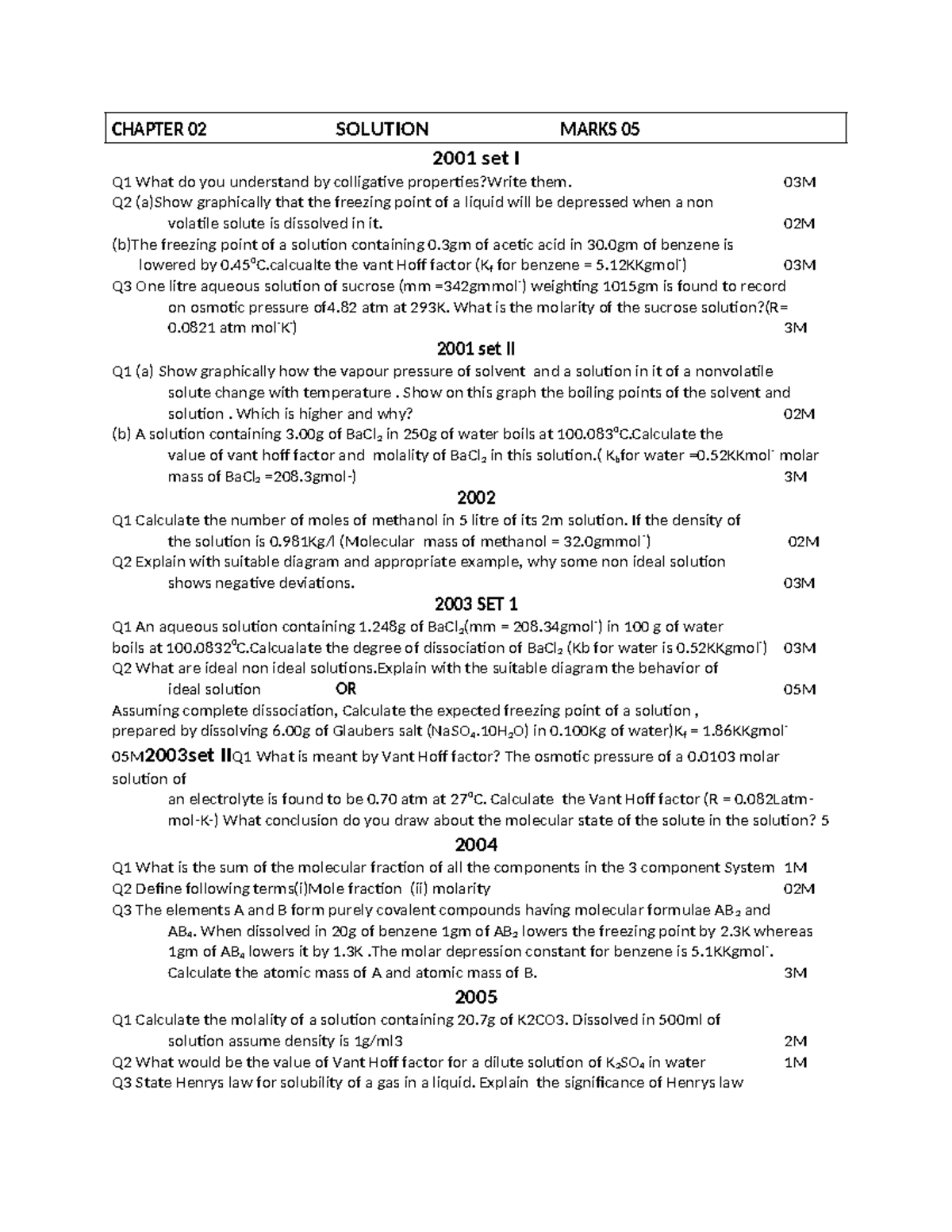 CHAPTER 02 SOLUTION MARKS 05 2001-2022 Comprehensive Review - Studocu
